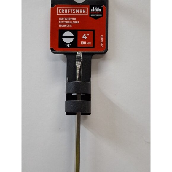 New Craftsman Screwdriver Slotted/Flat, 1/8 inch, 4" (100mm), CMHT65018, SAE - Picture 2 of 3